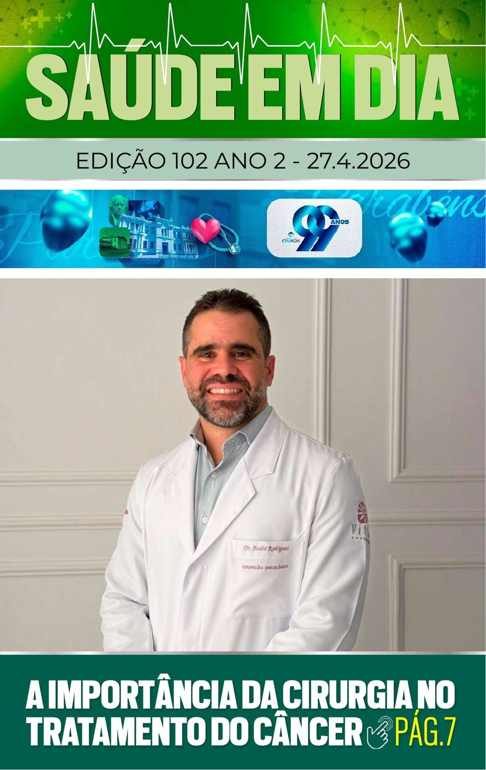 Capa da edição 102 da Revista Saúde em Dia