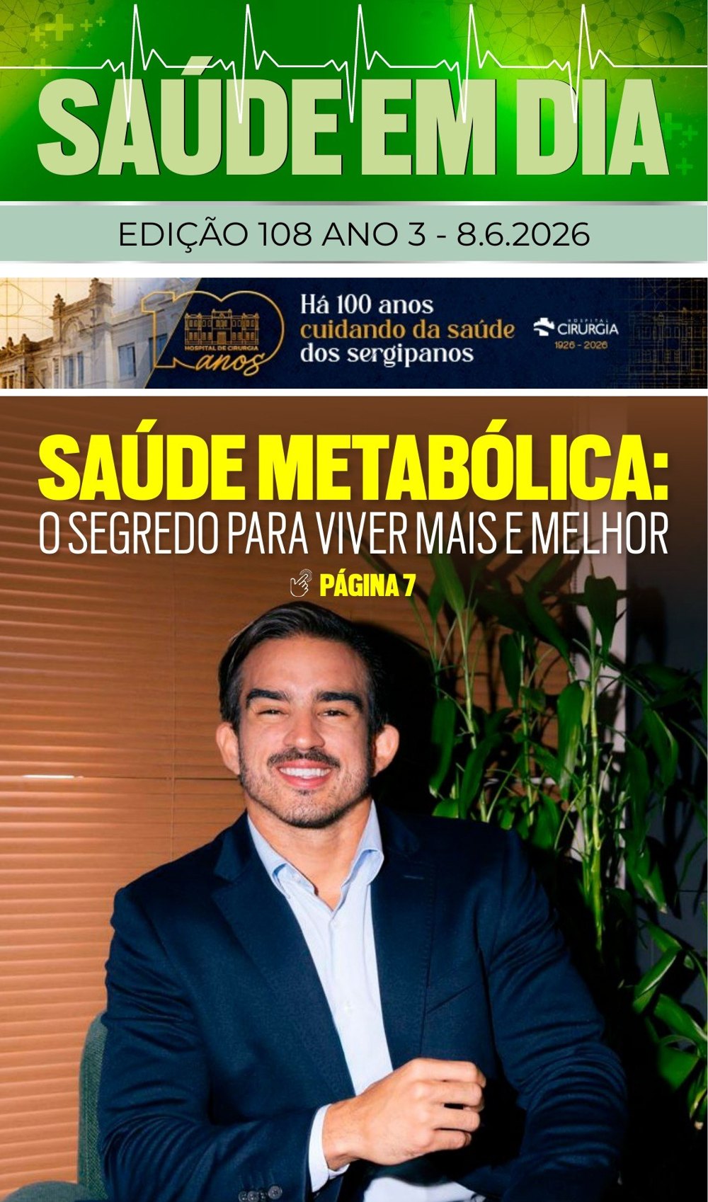 Capa da edição 108 da Revista Saúde em Dia