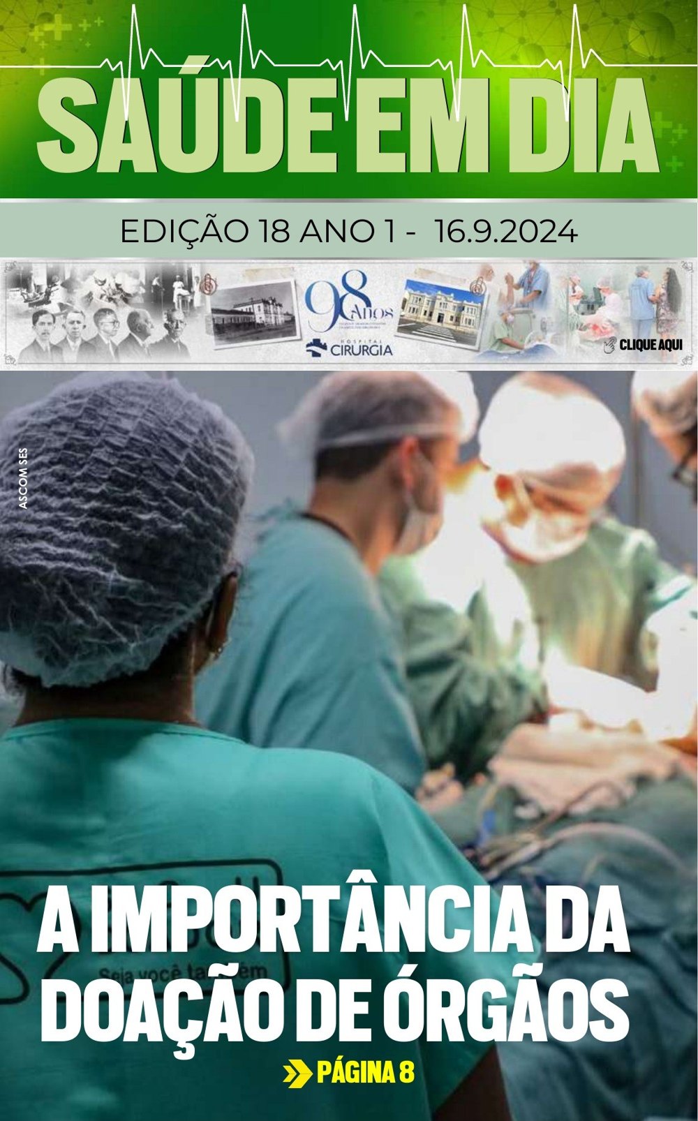 Capa da edição 18 da Revista Saúde em Dia