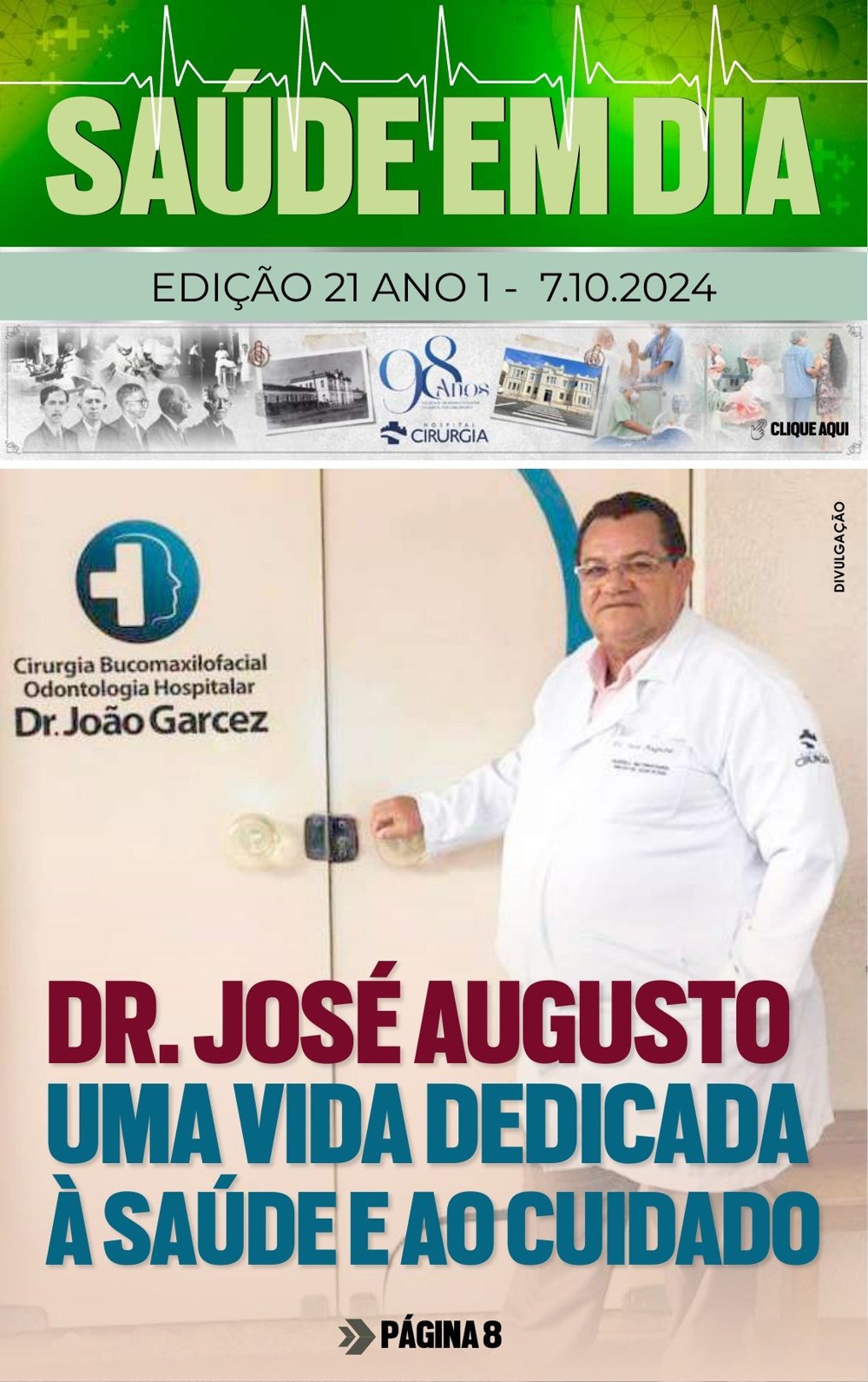 Capa da edição 21 da Revista Saúde em Dia