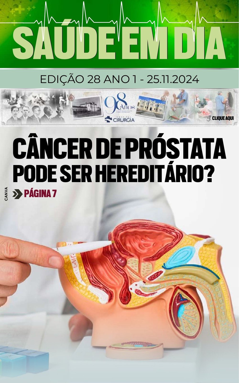Capa da edição 28 da Revista Saúde em Dia