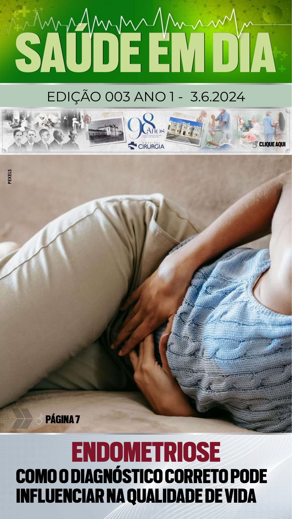 Capa da edição 3 da Revista Saúde em Dia