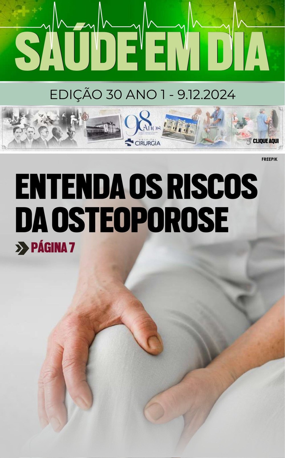 Capa da edição 30 da Revista Saúde em Dia