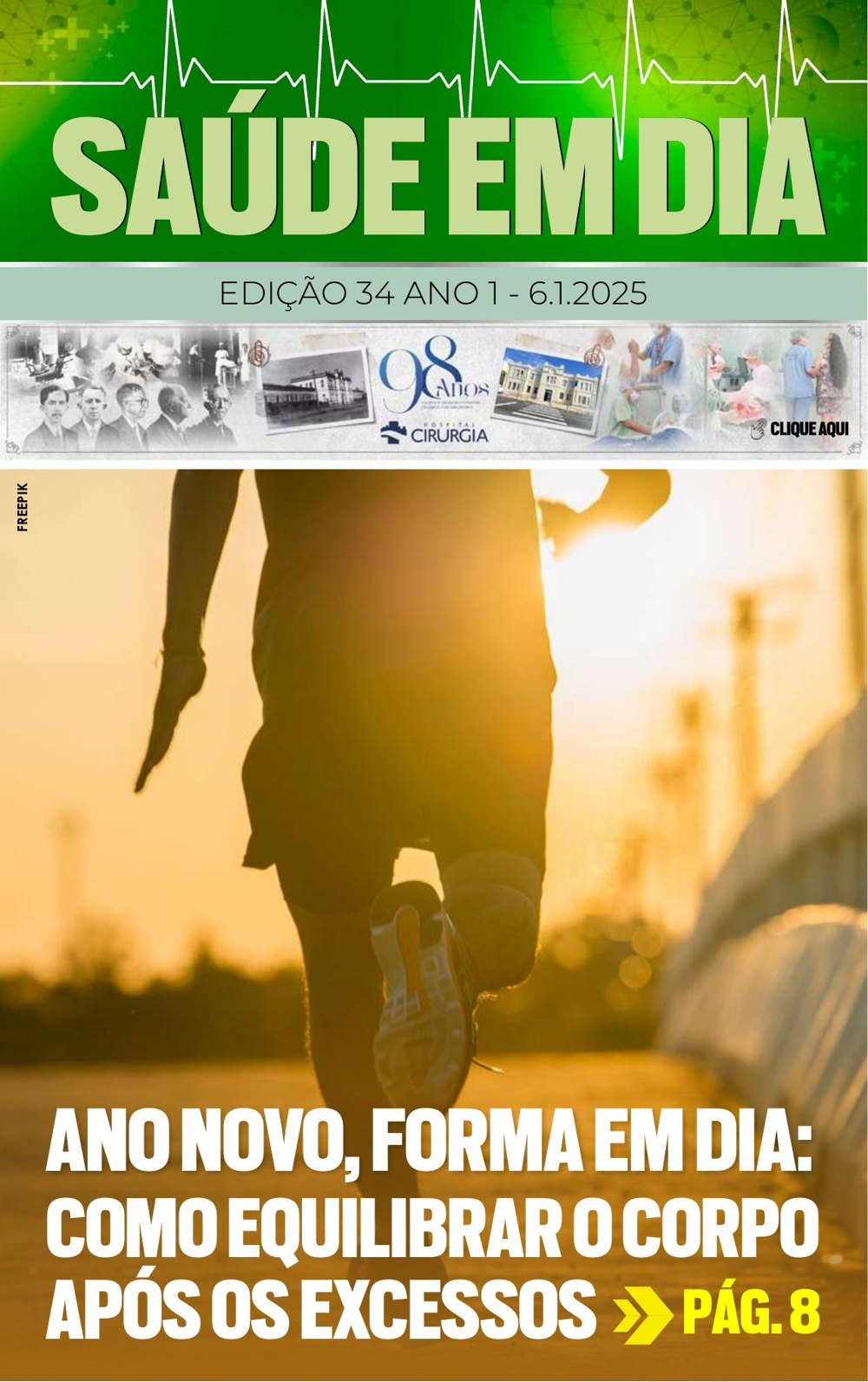 Capa da edição 34 da Revista Saúde em Dia
