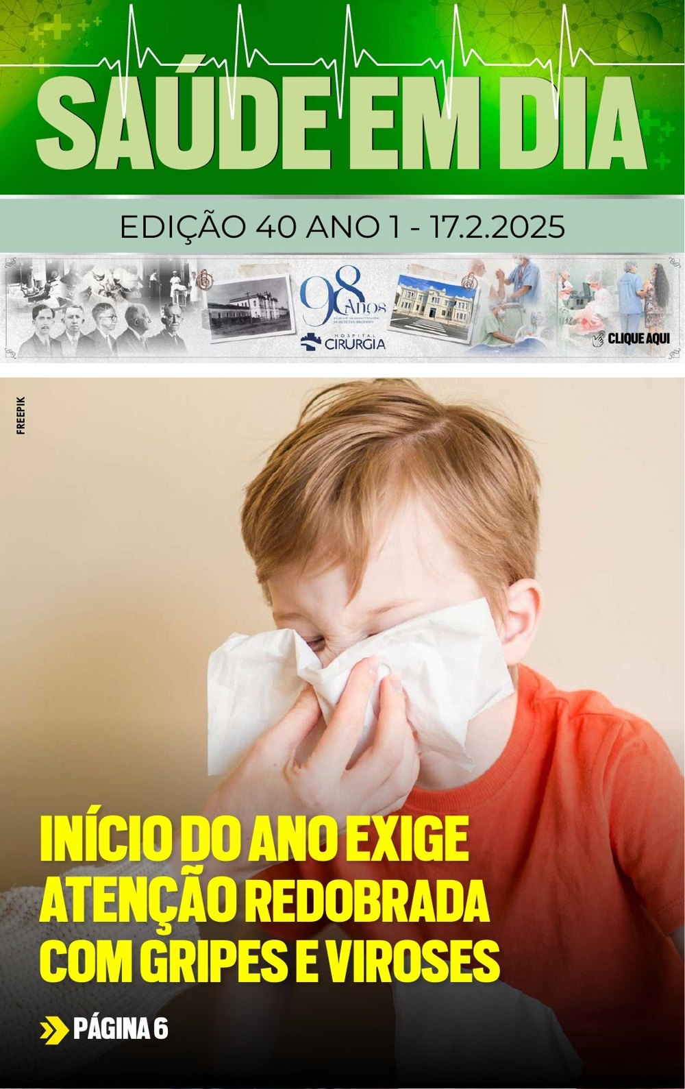 Capa da edição 40 da Revista Saúde em Dia