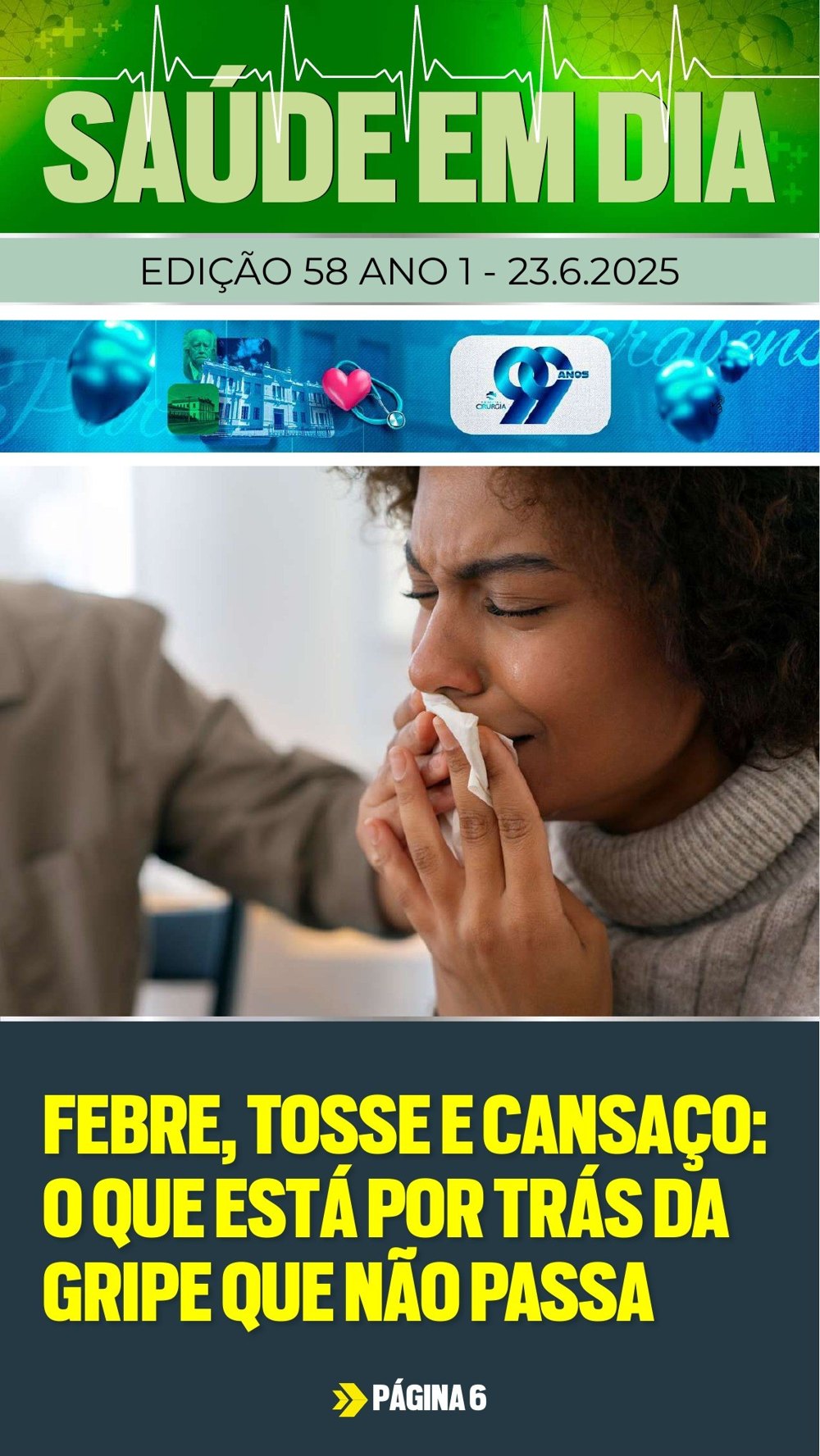 Capa da edição 58 da Revista Saúde em Dia
