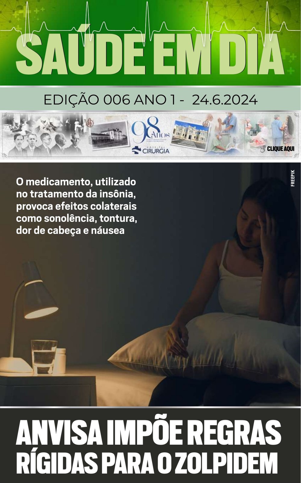 Capa da edição 6 da Revista Saúde em Dia