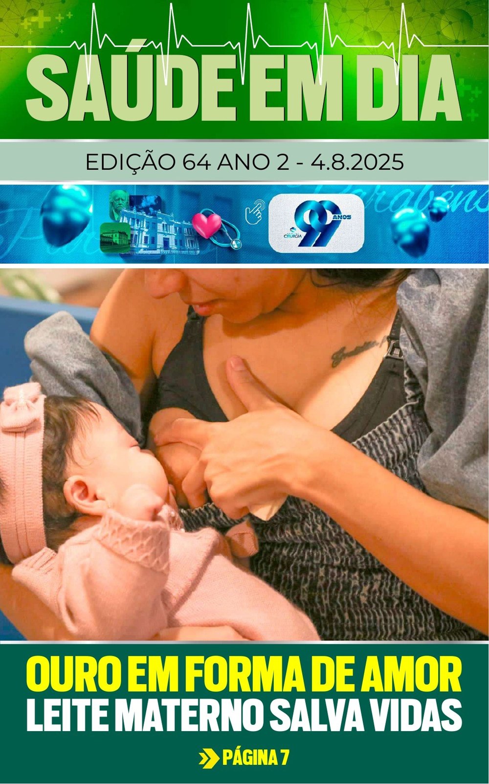 Capa da edição 64 da Revista Saúde em Dia