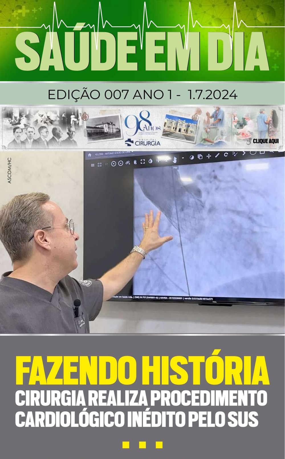 Capa da edição 7 da Revista Saúde em Dia
