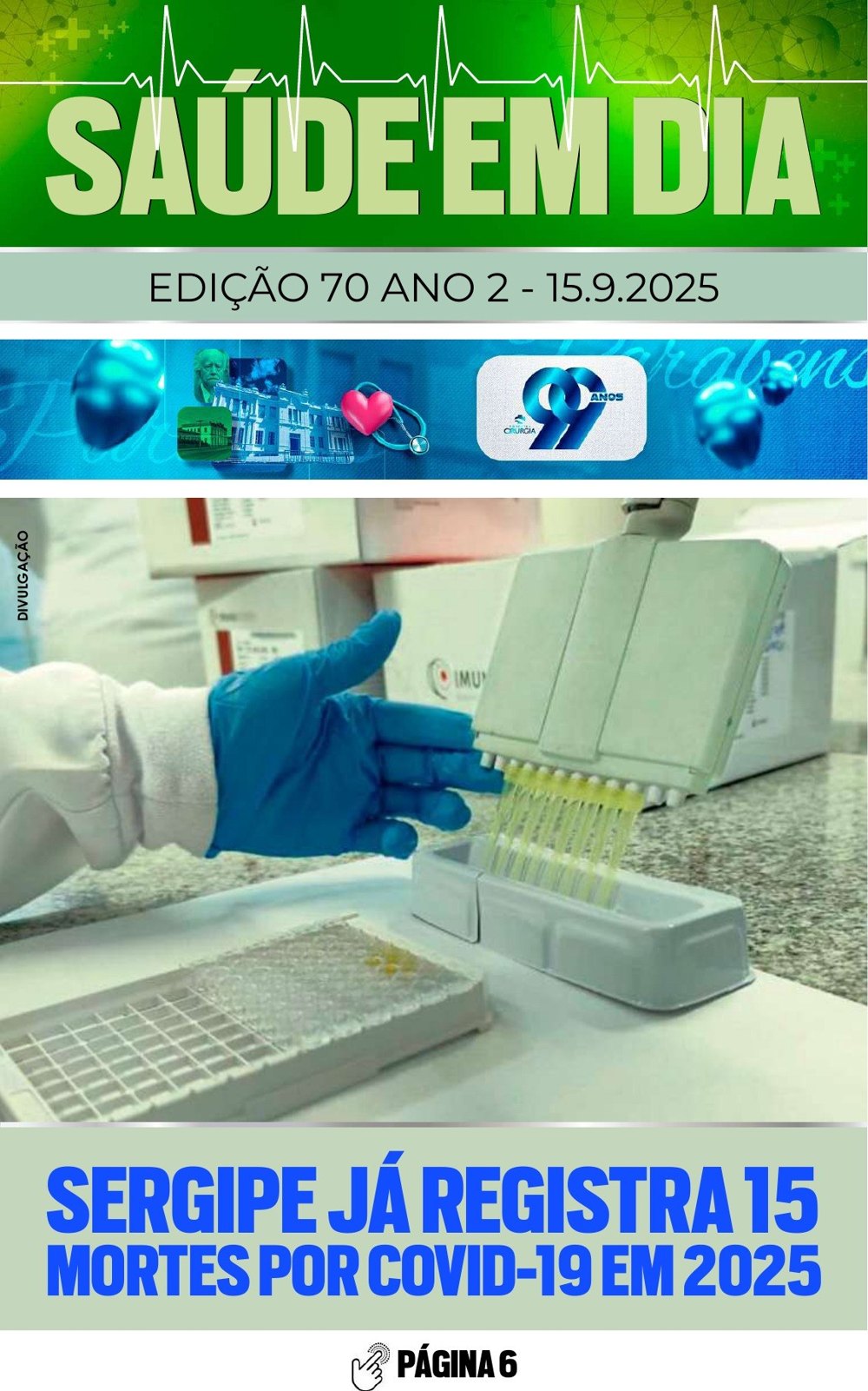 Capa da edição 70 da Revista Saúde em Dia
