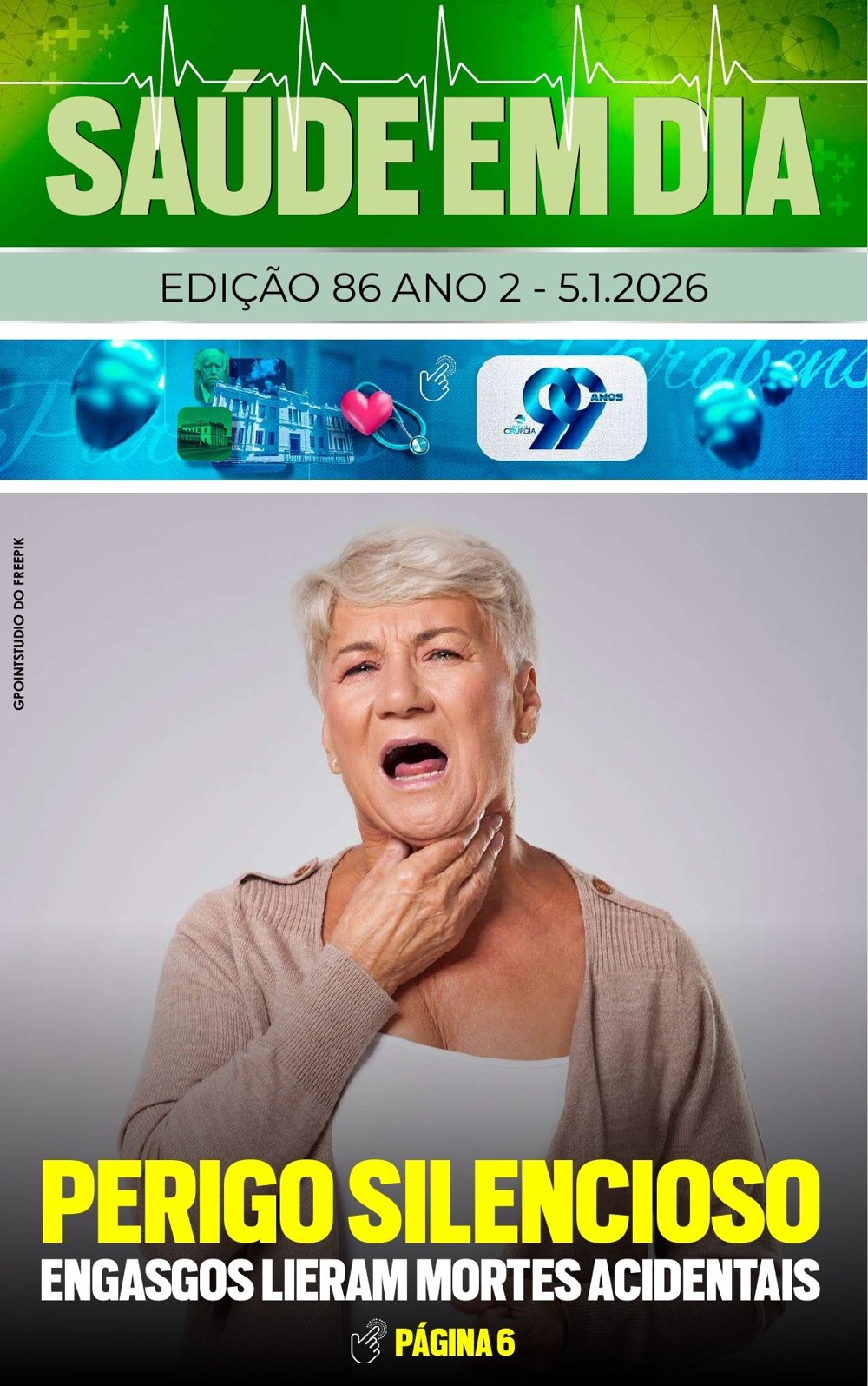 Capa da edição 86 da Revista Saúde em Dia