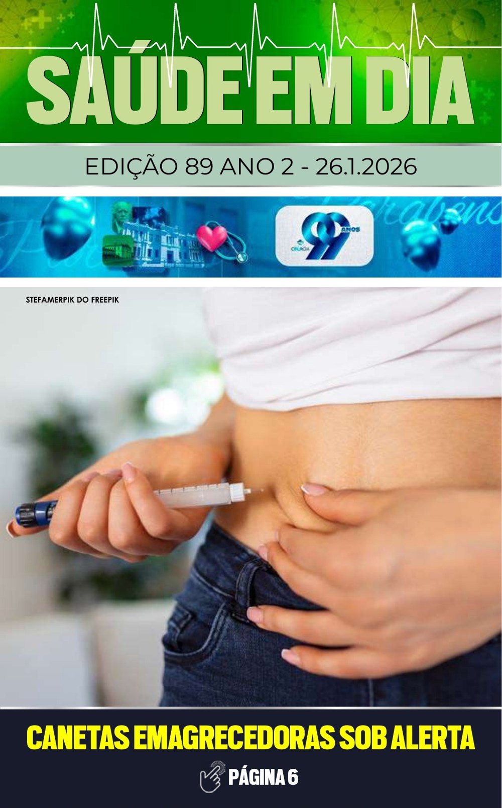 Capa da edição 89 da Revista Saúde em Dia