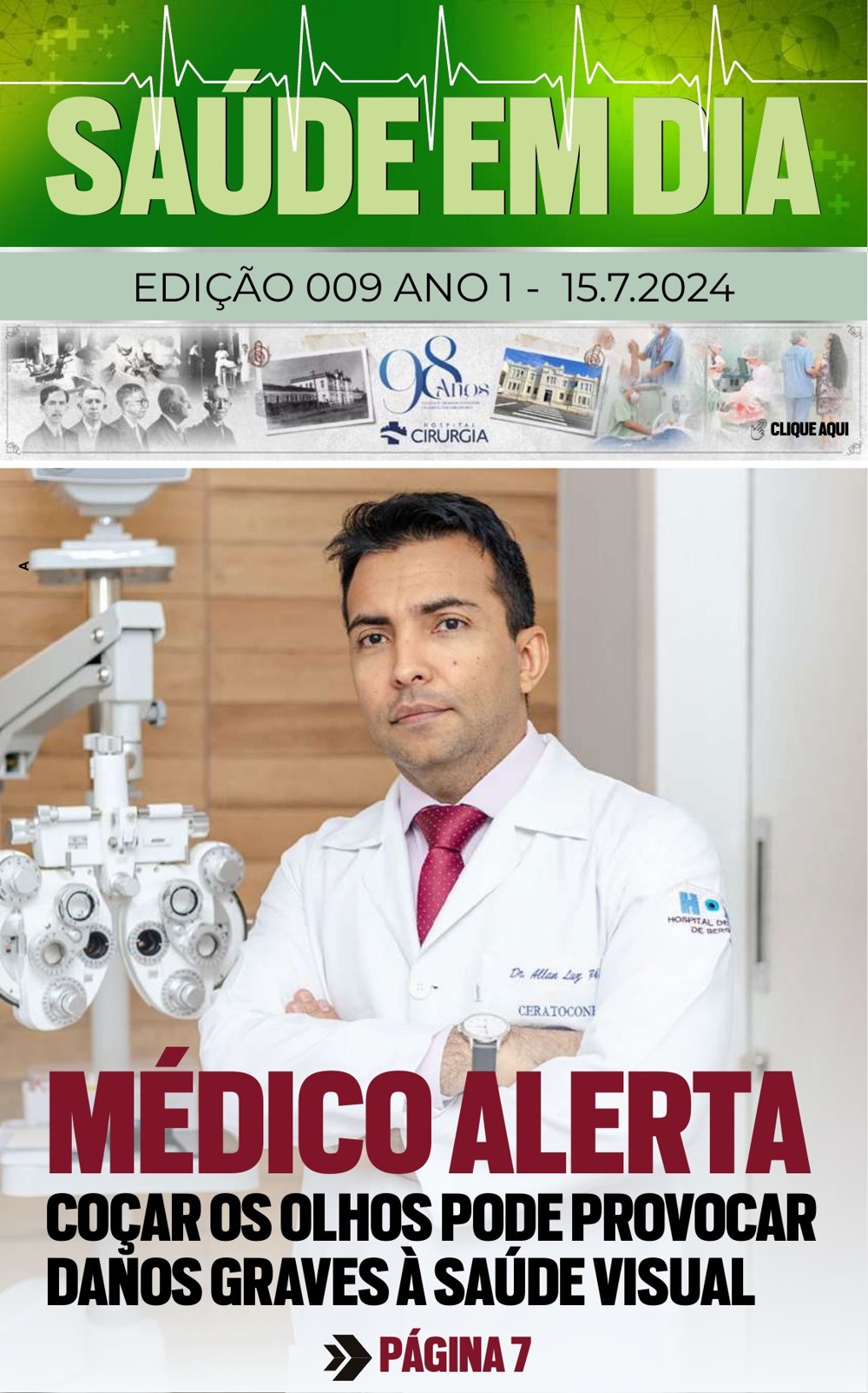 Capa da edição 9 da Revista Saúde em Dia