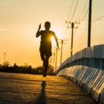 Corrida ao pôr do sol
