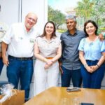 Prefeita Emília Corrêa, secretária Débora Leite e técnicos do Ministério da Saúde