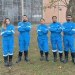 Cinco enfermeiros do Hospital de Cirurgia com uniforme da Força Nacional do SUS