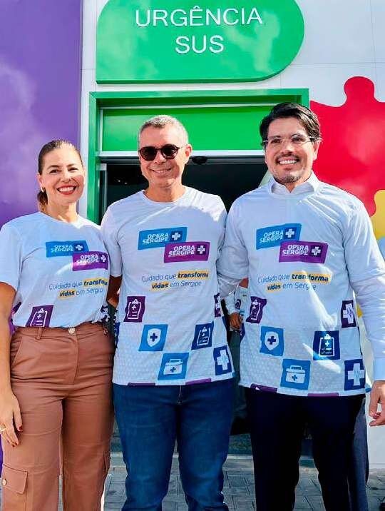 Governador Fábio Mitidieri e comitiva em visita ao Hospital e Maternidade Santa Isabel