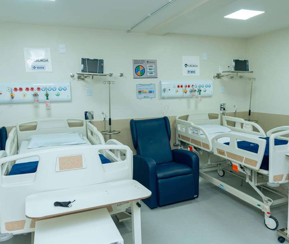 Leitos da nova Unidade Cardiovascular Avançada do Hospital de Cirurgia