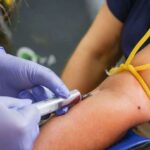 Coleta de sangue para cadastro de doador de medula óssea