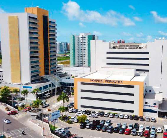 Vista aérea do Hospital Primavera, em Aracaju