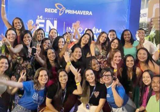 Profissionais de enfermagem da Rede Primavera na festa de encerramento da Semana da Enfermagem