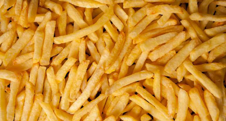 Porção de batatas fritas