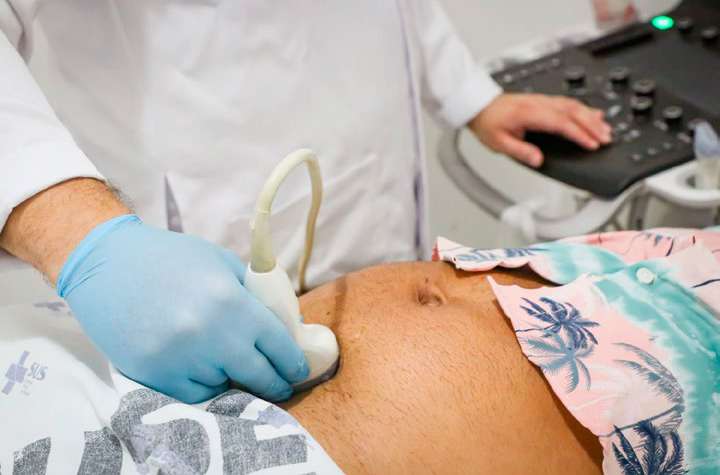 Exame de ultrassonografia abdominal
