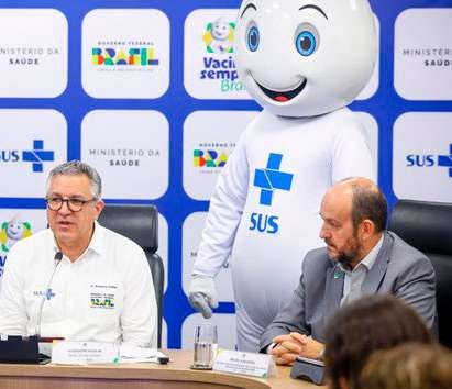Lançamento da ação de vacinação nas escolas com o Zé Gotinha